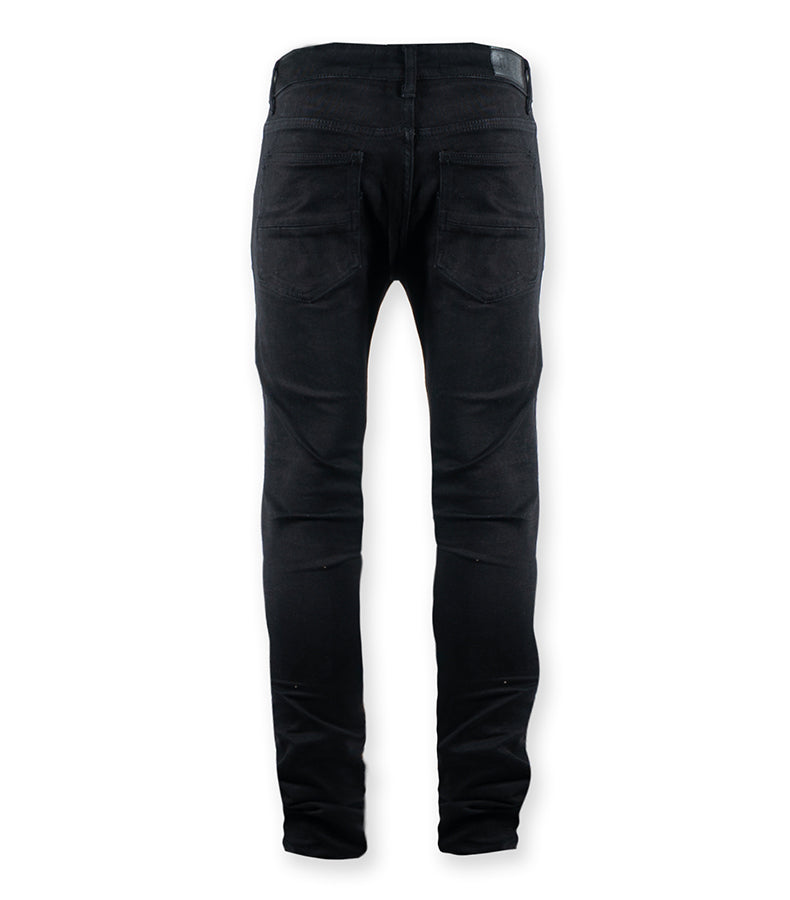 Denim Black Purple Sewing Biker