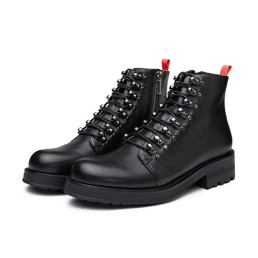 610 Black Leather Lace Up Shoes