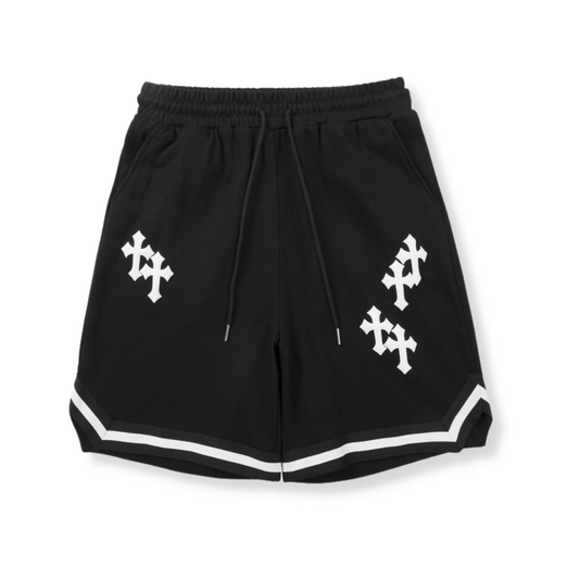 6Cross. Black Track Shorts