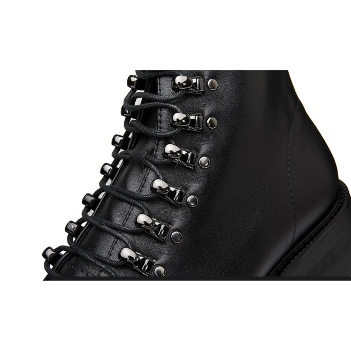 610 Black Leather Lace Up Shoes