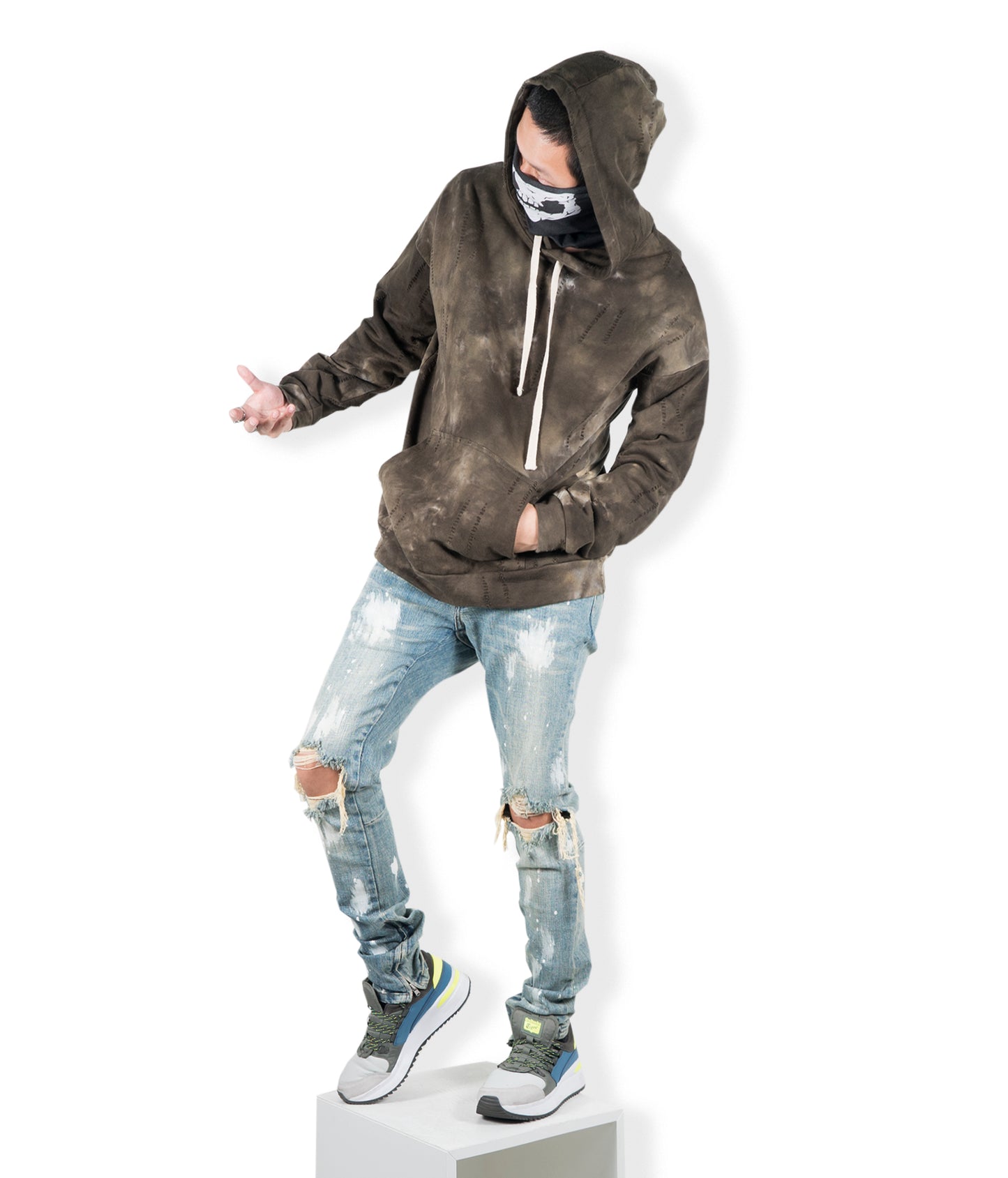 Tie Green Hoodie