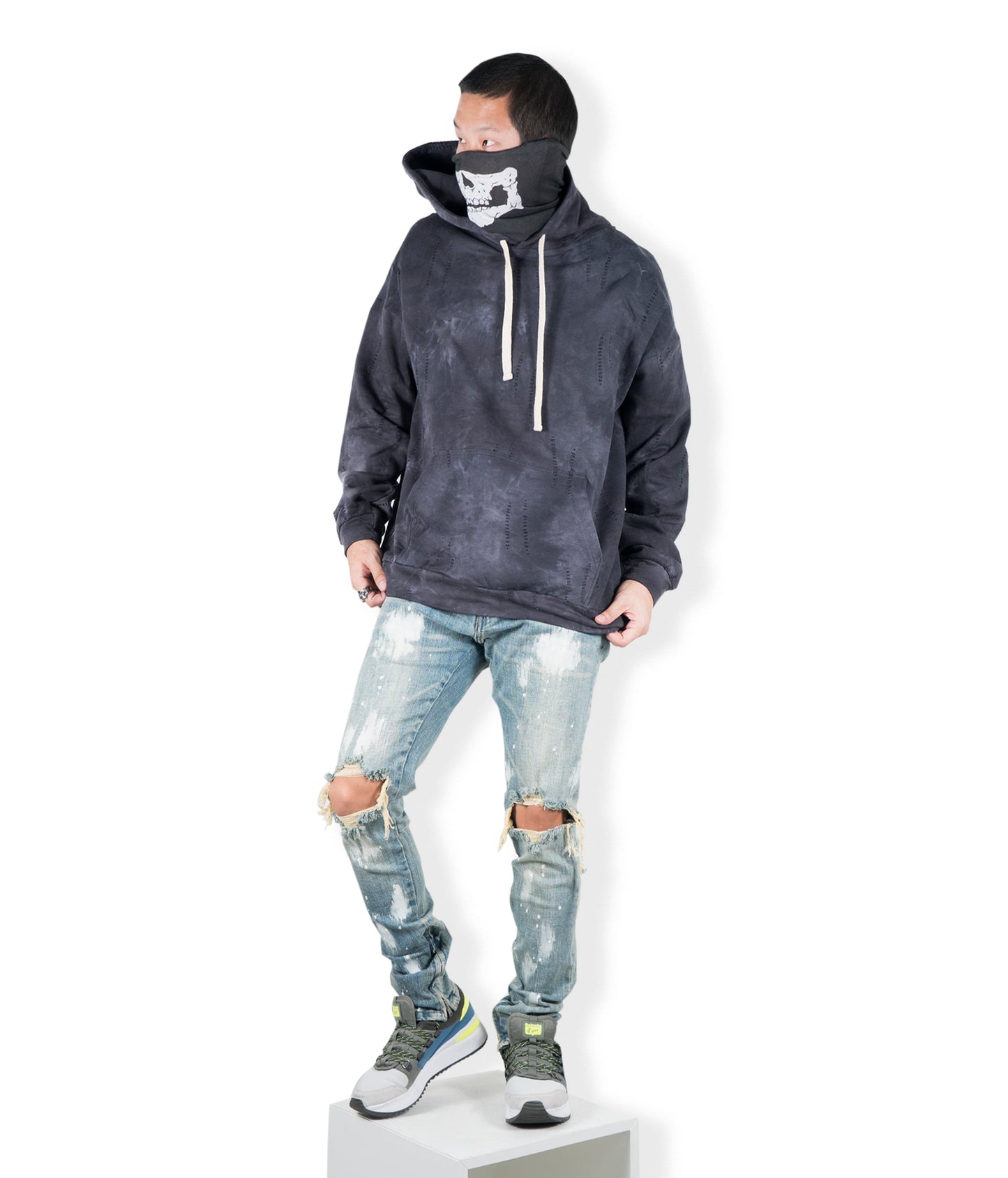 Tie Blue Hoodie