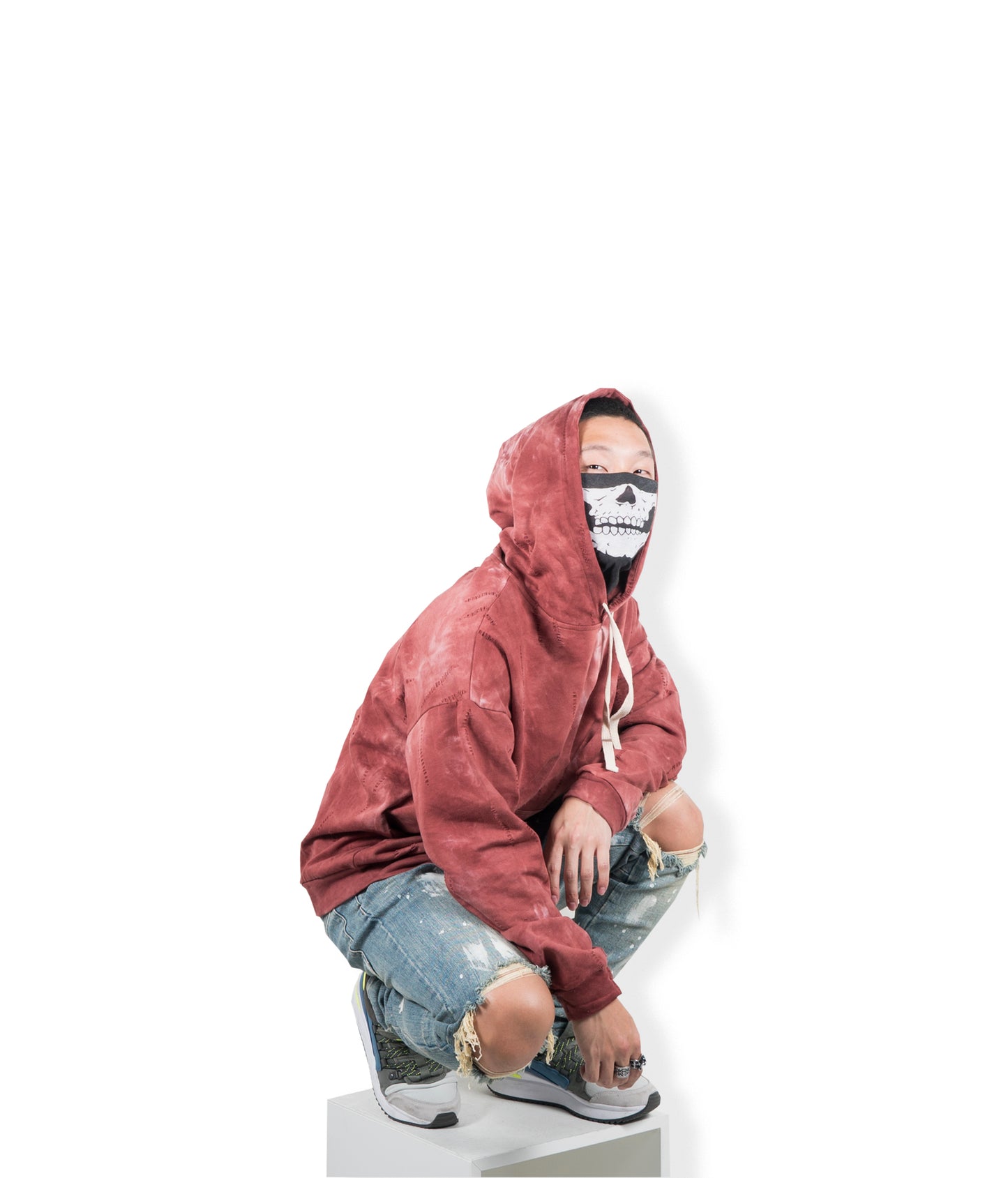 Tie Red Hoodie