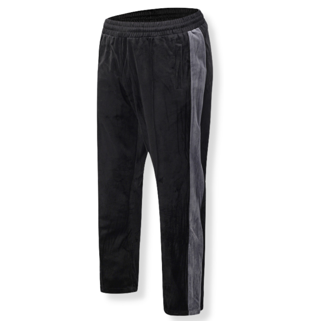 Velvet Deep Bl&Gr Sweatpants