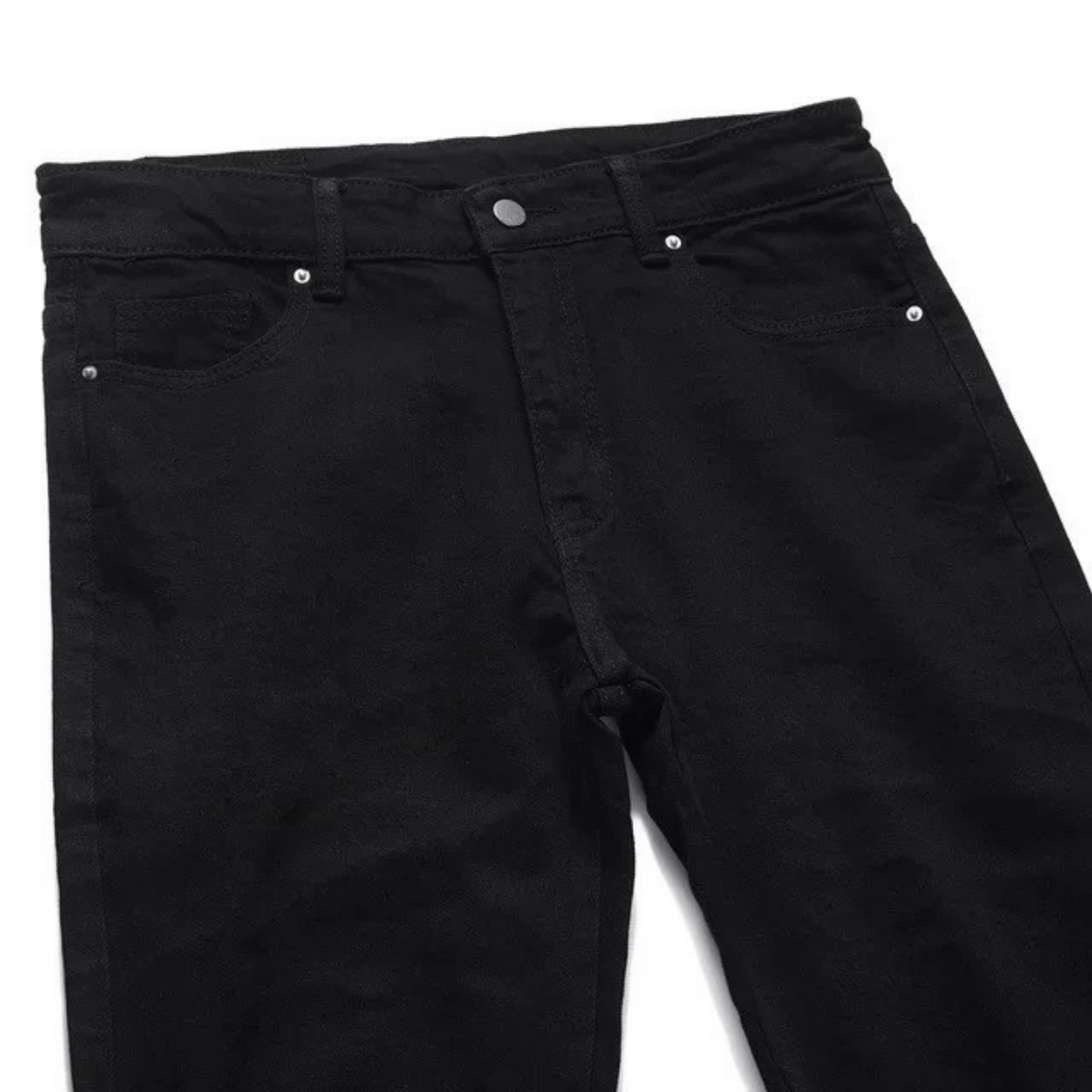 OG.Distressed Black Double Ripped Denim