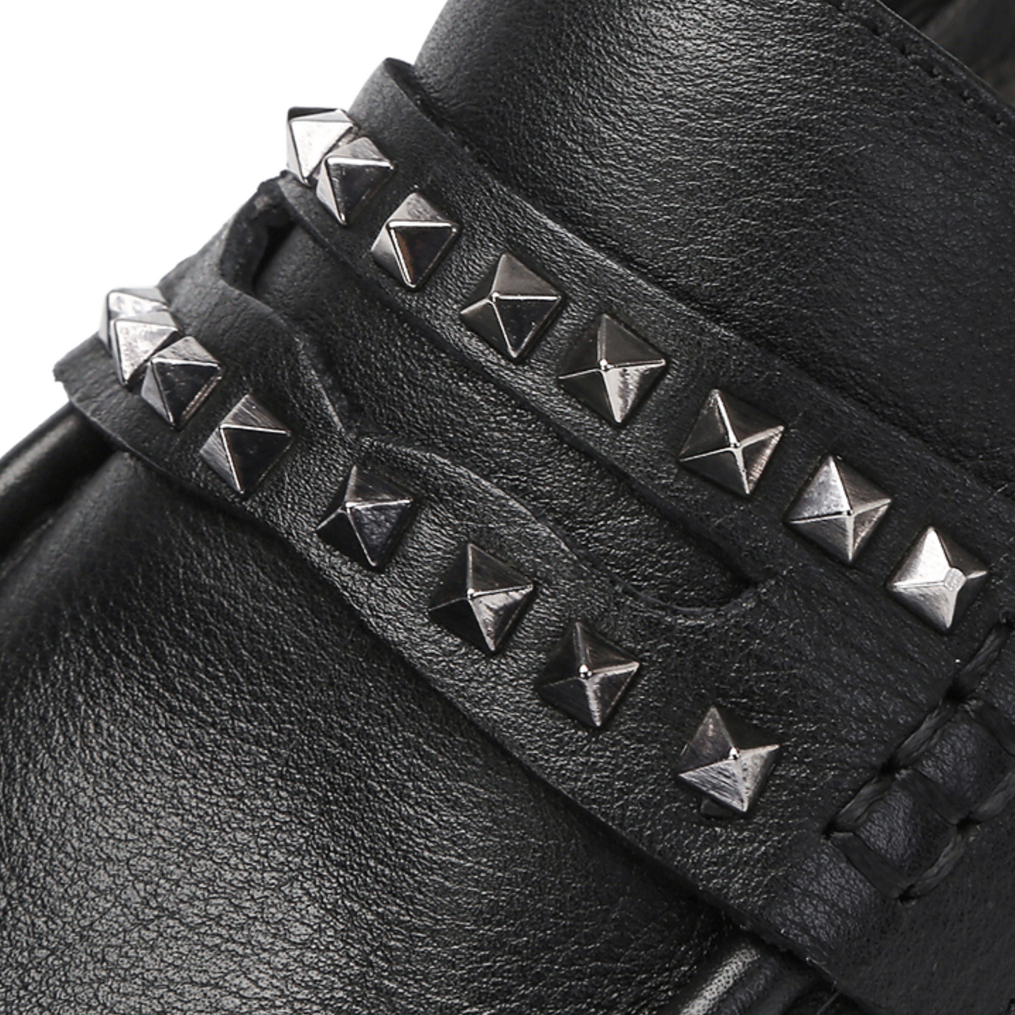 Suede Silver Spike Black Slipper