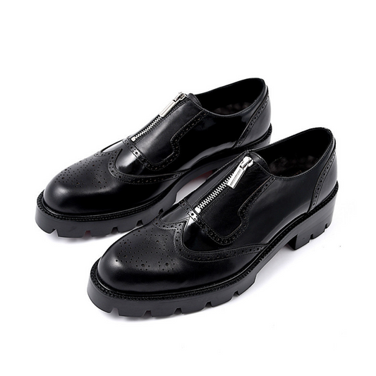 MZ.Black Leather Shoes