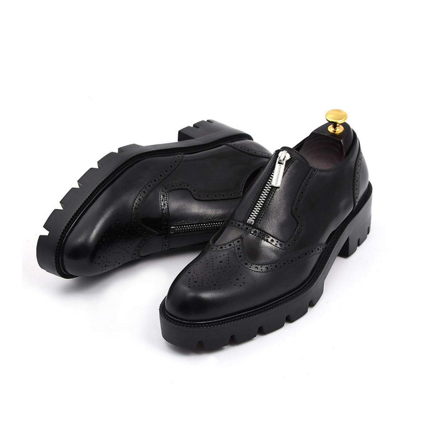 MZ.Black Leather Shoes
