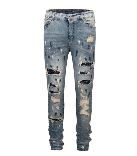 Denim Dark Blue Crystal