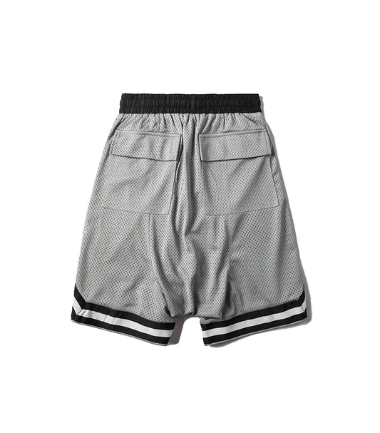 Striped Silver Track Shorts